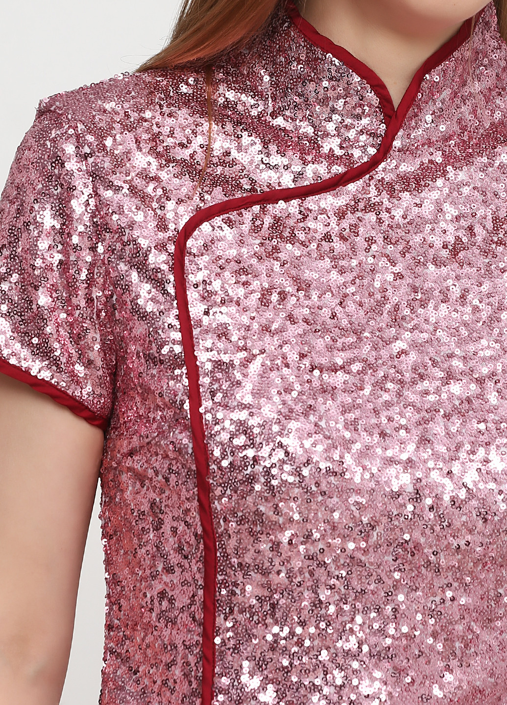 Розово-лиловое кэжуал платье футляр Glamorous фактурное