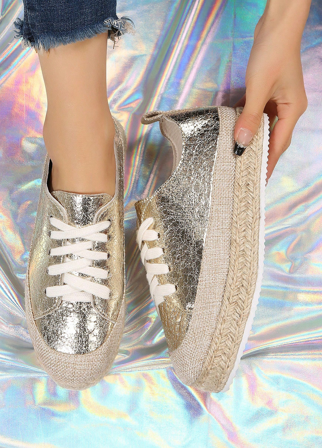 Кросівки SHEIN золоті демісезони (356956693)