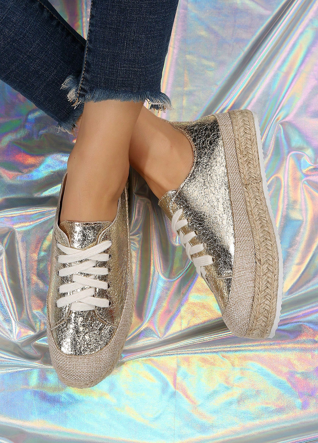 Кросівки SHEIN золоті демісезони (356956693)