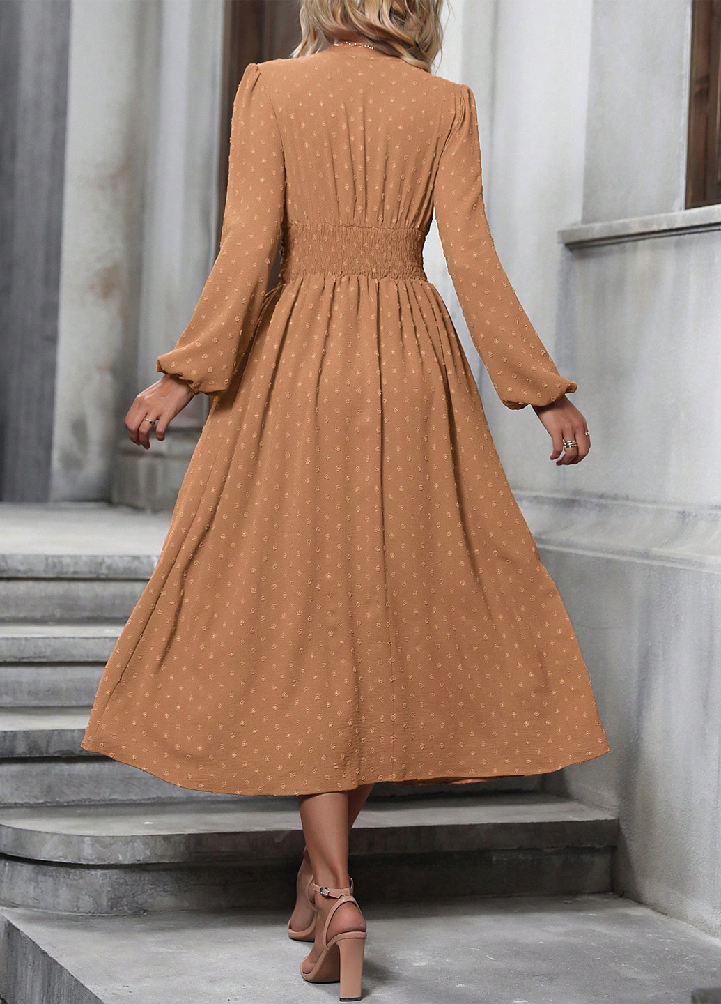 Оливкова (хакі) кежуал сукня на запах SHEIN однотонна