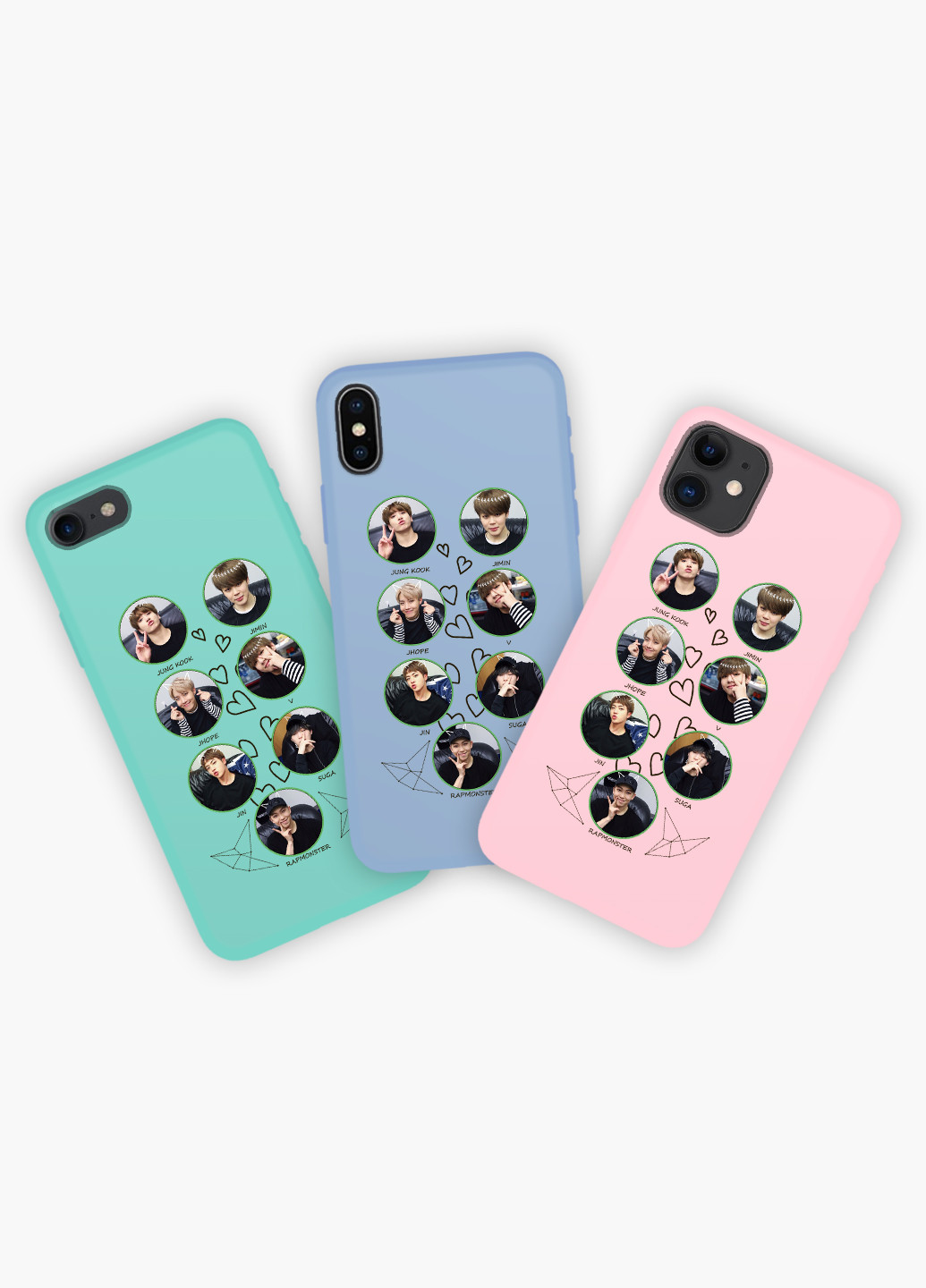 Чехол силиконовый Apple Iphone X БТС (BTS) (6129-1167) MobiPrint (219347327)