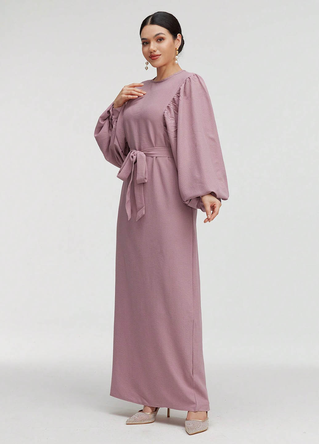 Рожево-лілова вечірня сукня SHEIN однотонна