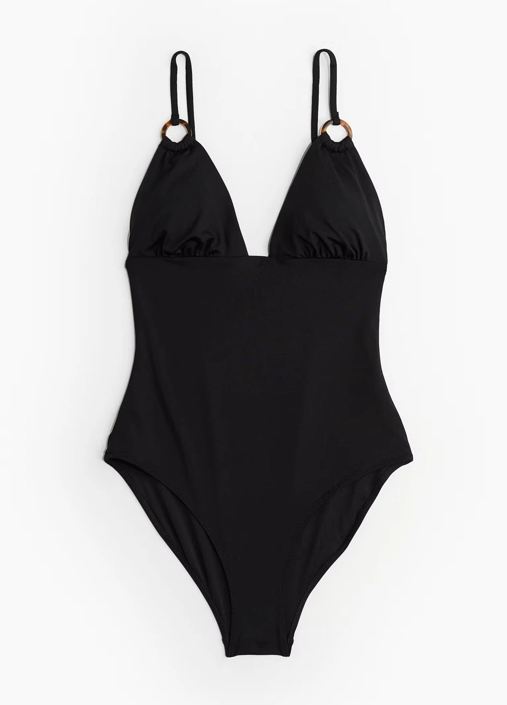 Черный летний купальник слитный H&M