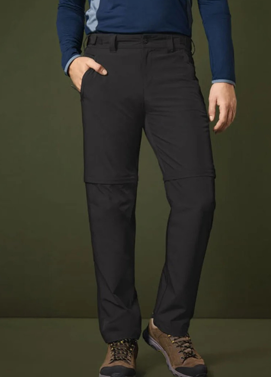 Черные спортивные демисезонные прямые брюки ROCKTRAIL