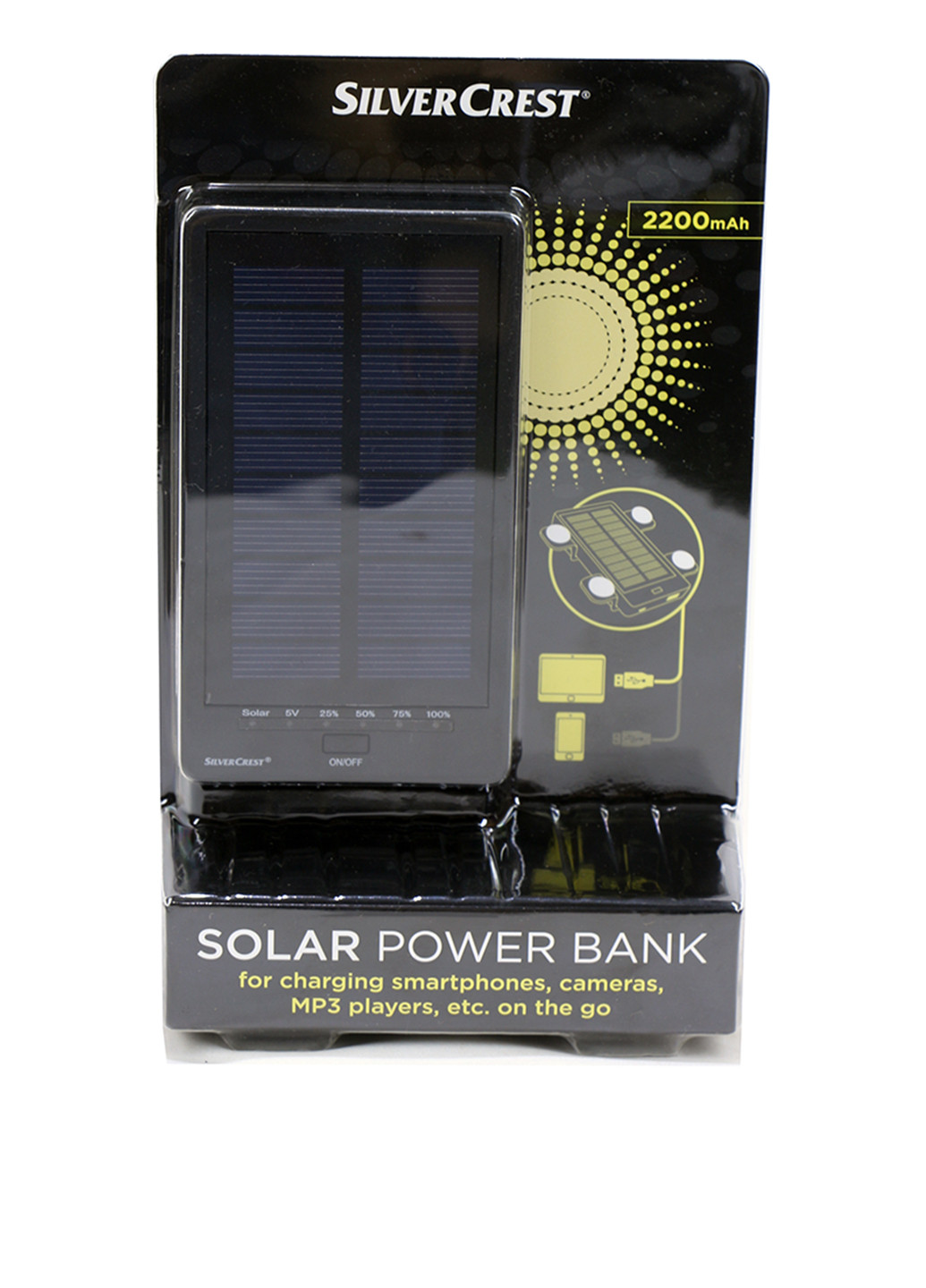 PowerBank с солнечной батареей 2200мАч Silver Crest (133144596)
