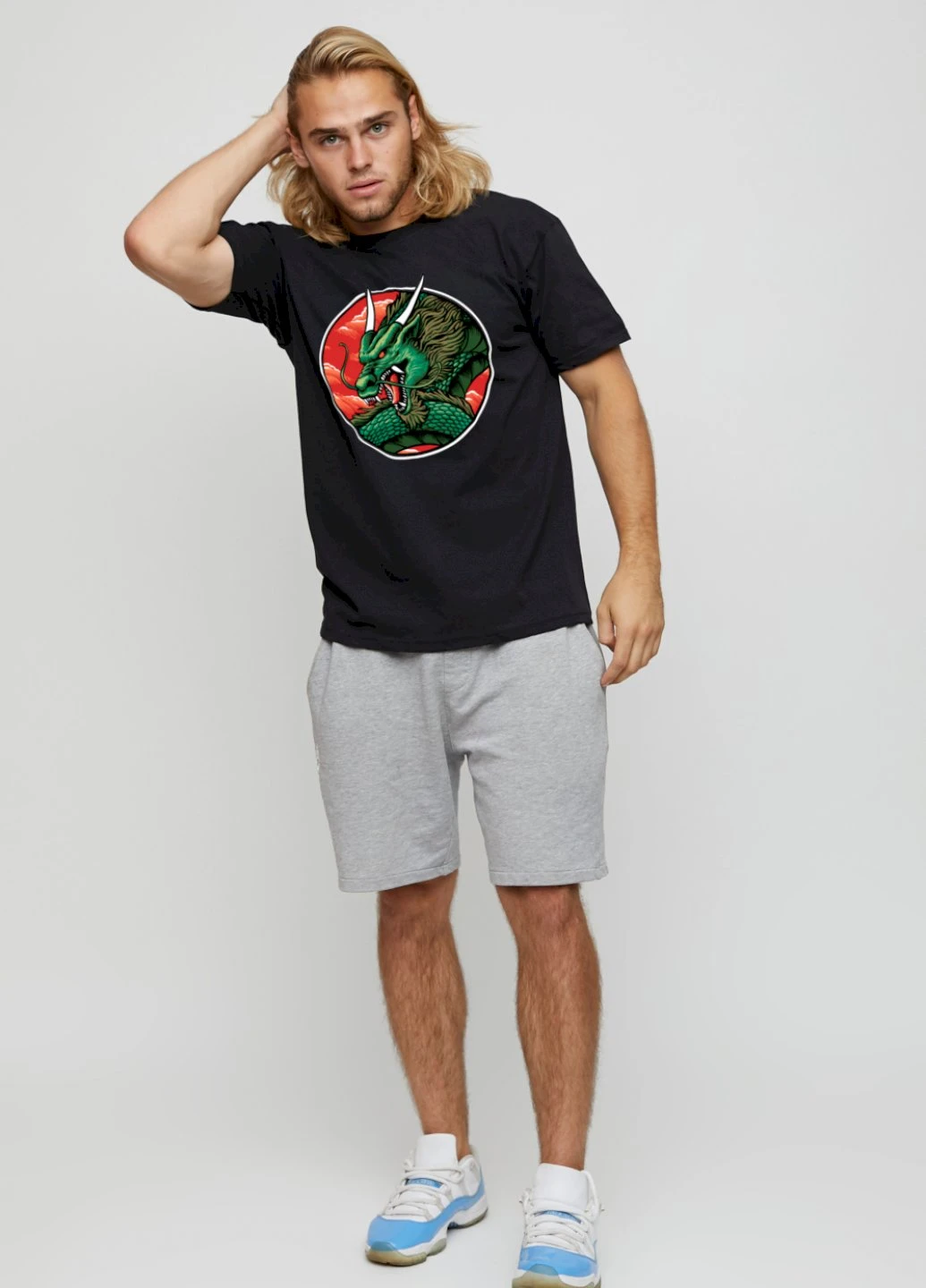 Черная футболка мужская basic /air print/ YAPPI