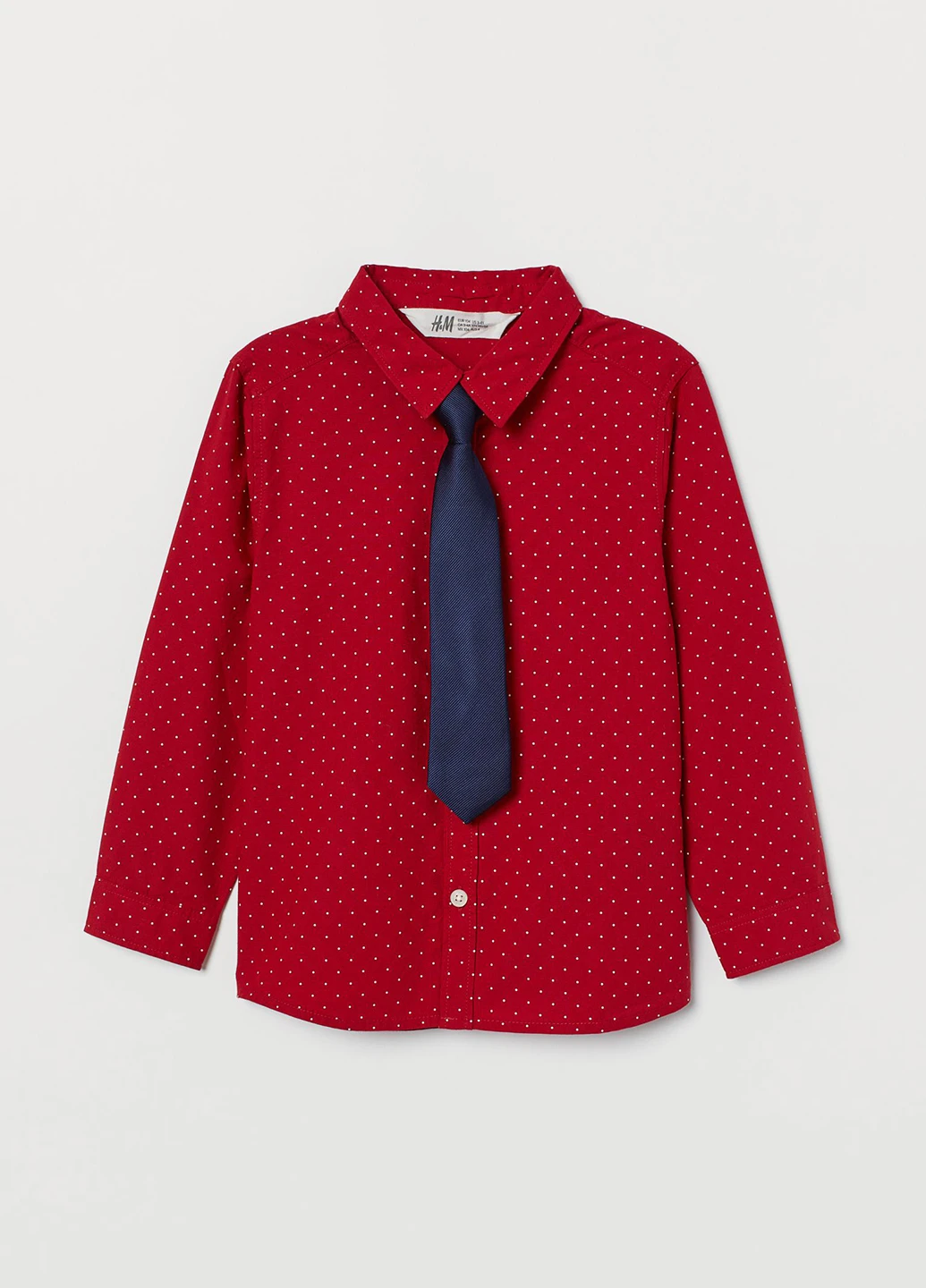 Красный демисезонный комплект (рубашка, галстук) H&M