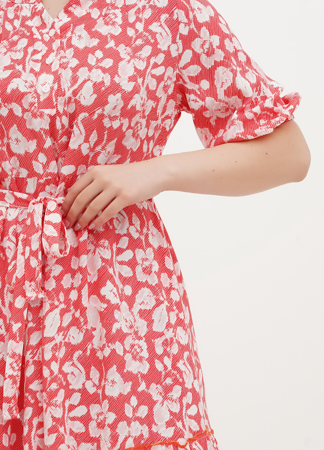 Червона кежуал сукня кльош Juliet deluxe з абстрактним візерунком