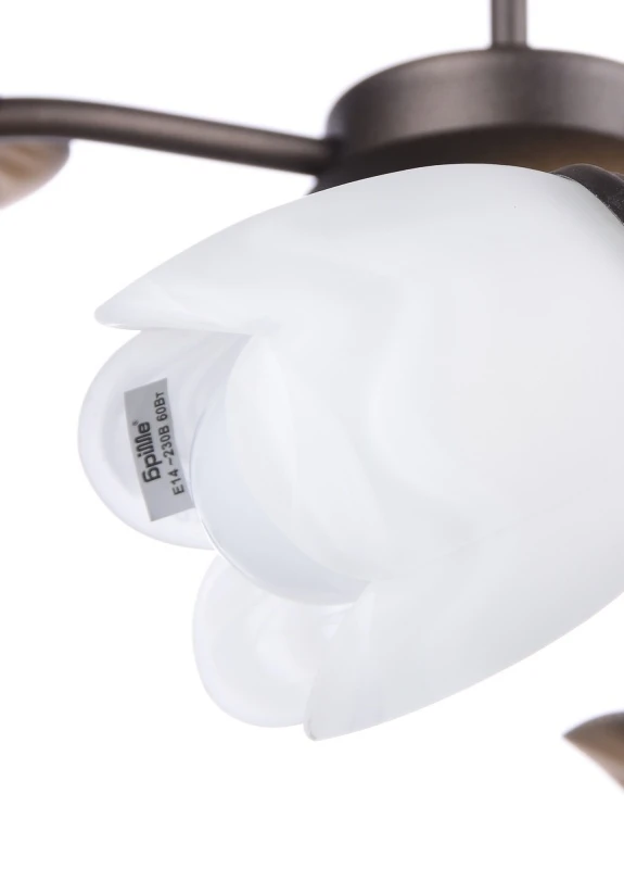 Люстра стельова флористика на 3 плафона BKL-472S/3 E14 BR Brille (253885841)