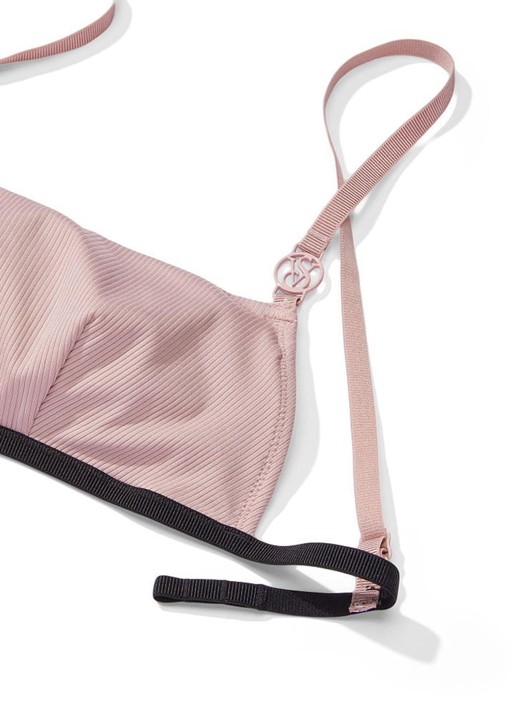 Светло-розовый летний купальник (лиф, трусы) топ, раздельный Victoria's Secret