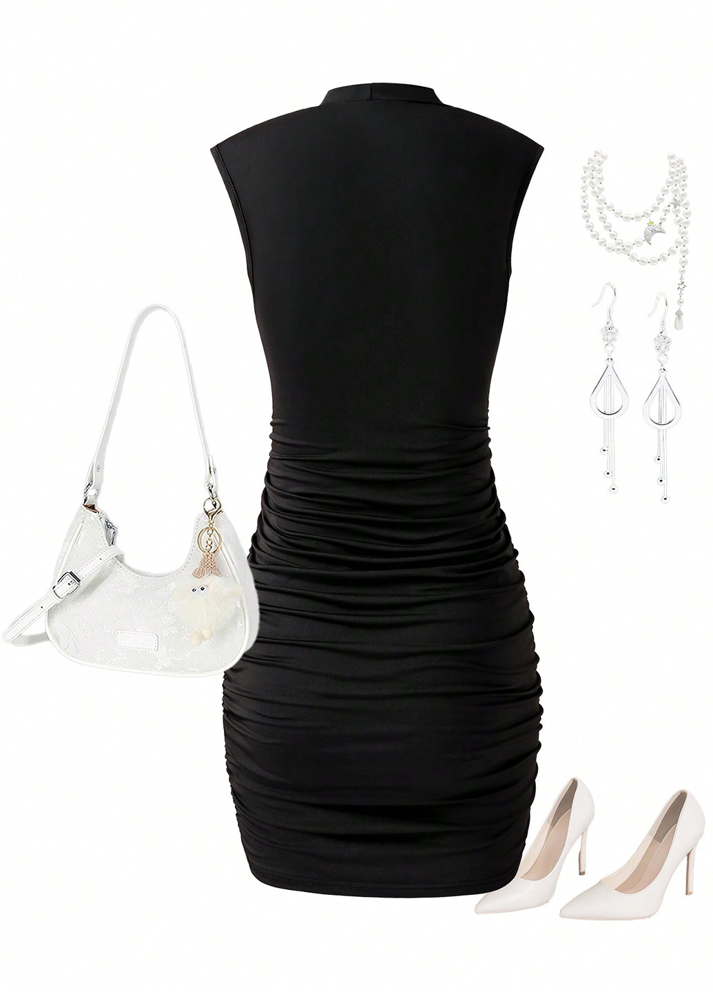 Чёрное платье SHEIN (338194530)