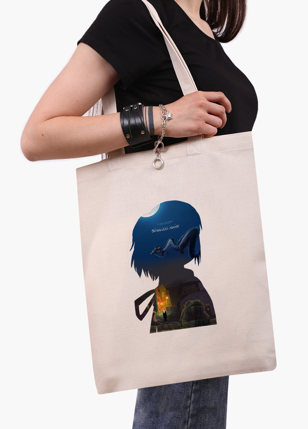 Эко сумка шоппер белая Унесённые призраками (Spirited Away) (9227-2828-WT-1) Еко сумка шоппер біла 41*35 см MobiPrint (221682990)