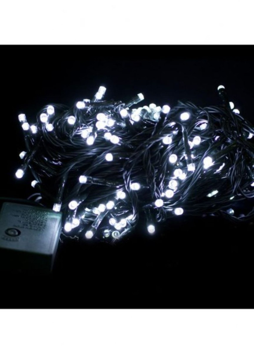 Светодиодная гирлянда Lampiki на 100 LED белая 8 режимов от сети для помещения и улицы под накрытием Украина (255690594)