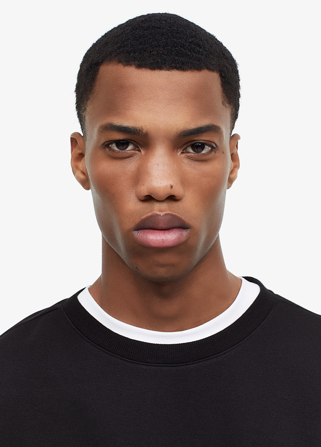 Чорний світшот H&M однотонний без декору (273029699)