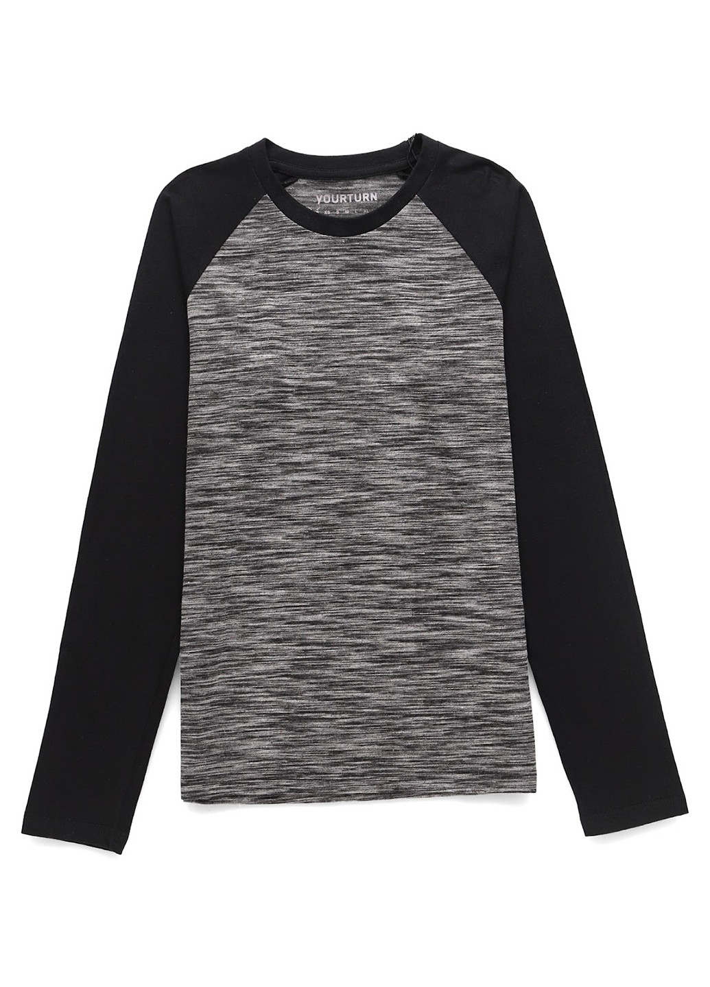 Серый демисезонный кэжуал лонгслив Your Turn меланж