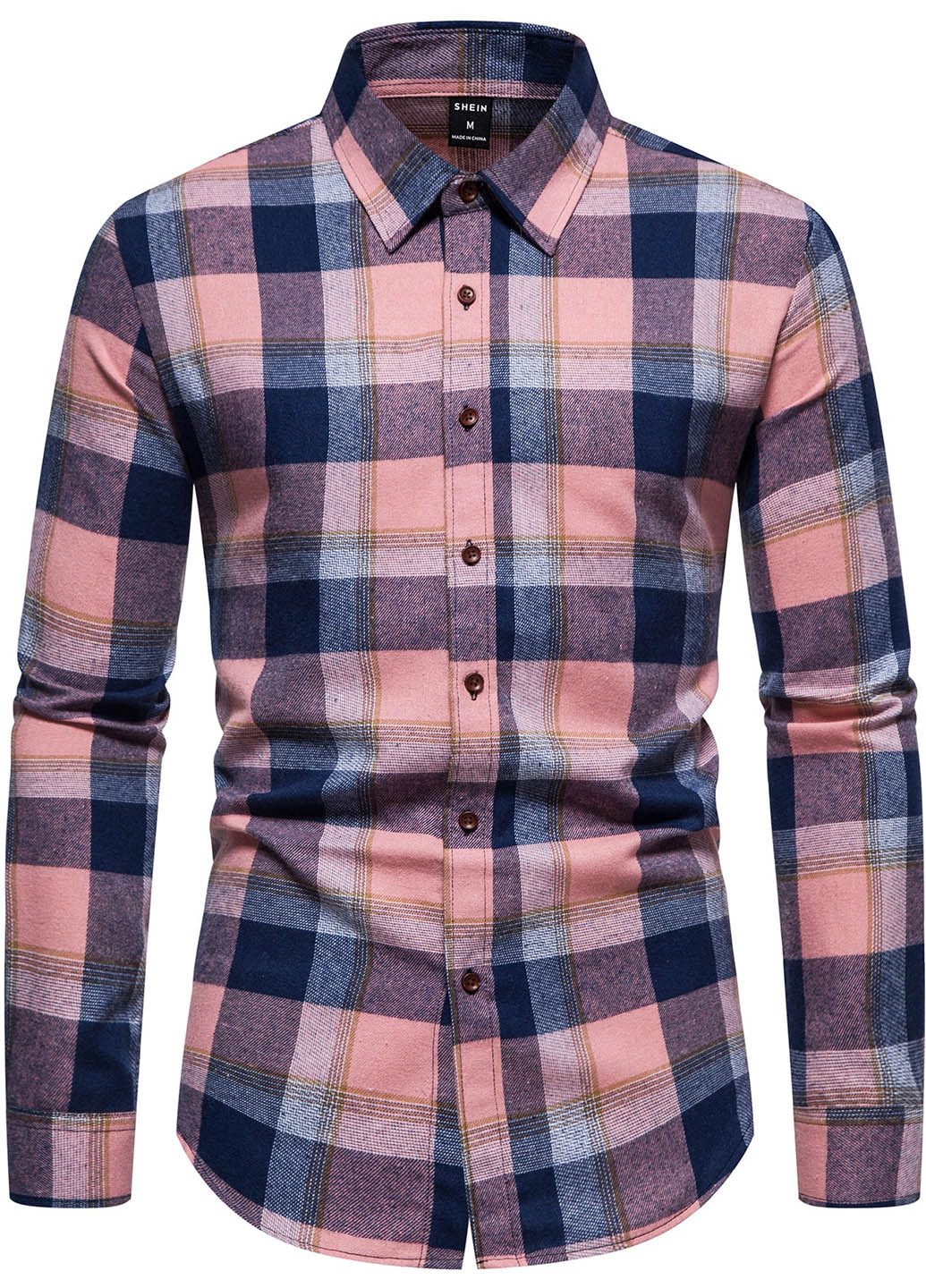 Цветная кэжуал рубашка в клетку SHEIN