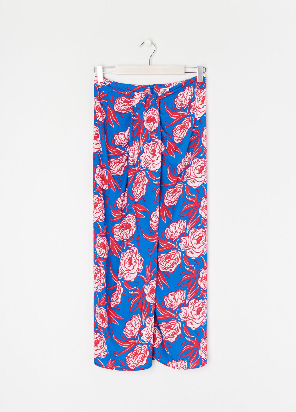 Синяя кэжуал цветочной расцветки юбка Sinsay