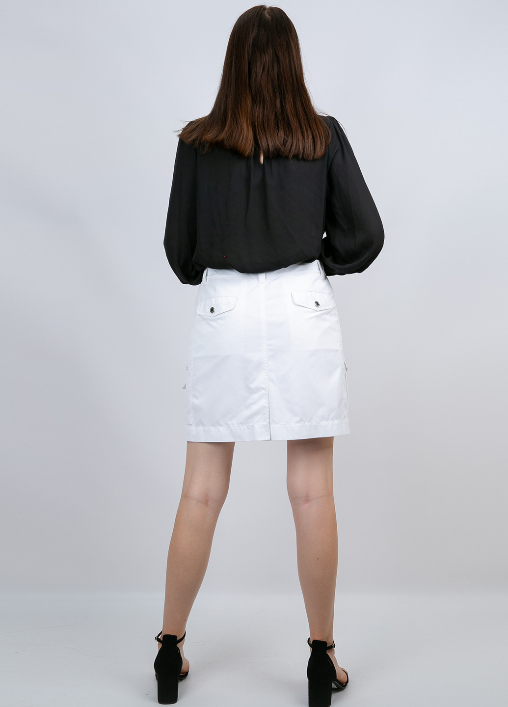 Белая кэжуал однотонная юбка Ralph Lauren