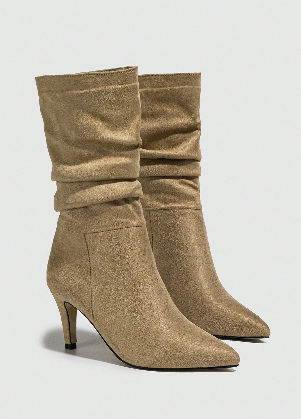 Бежевые осенние полусапоги SHEIN