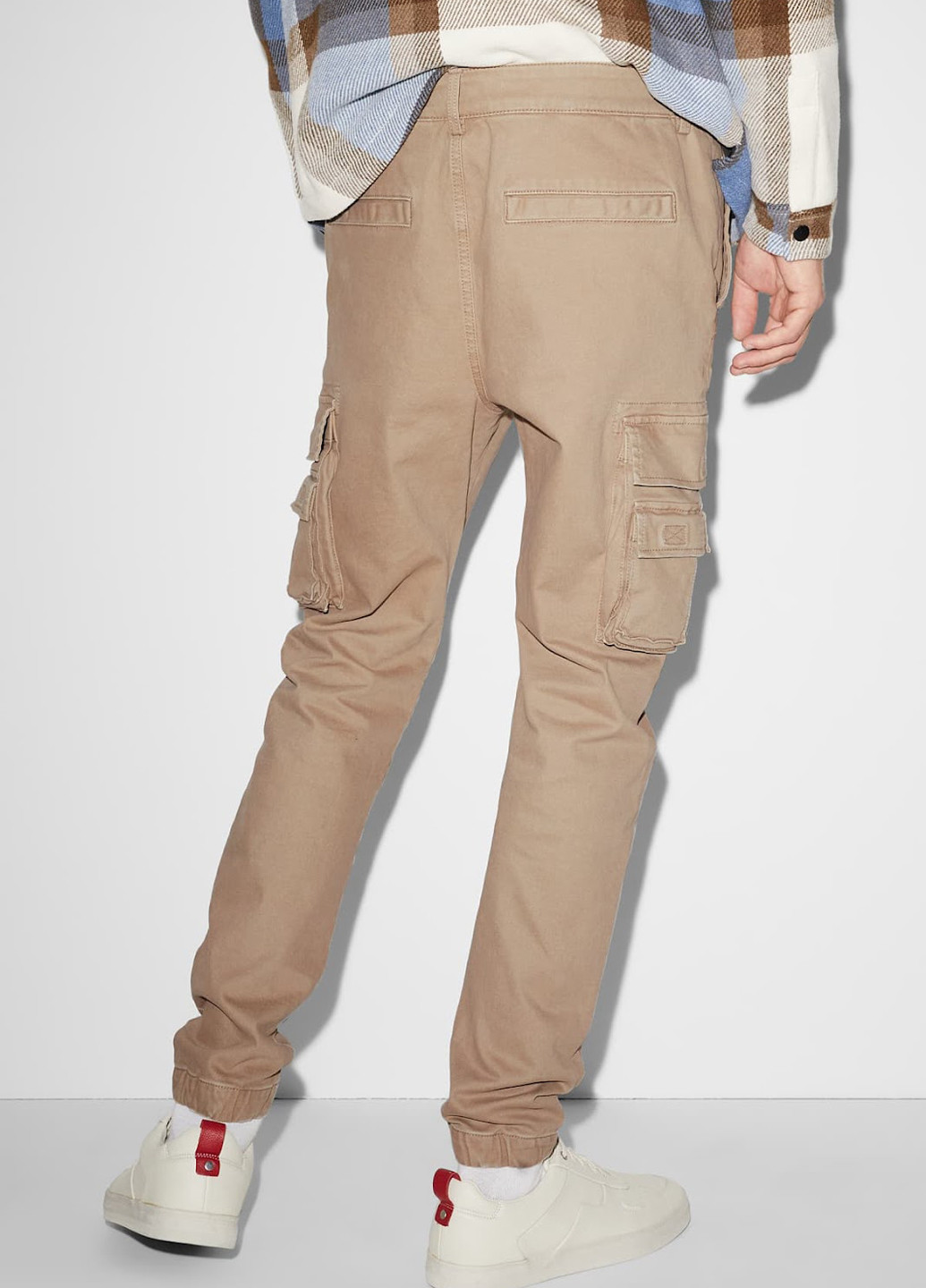 Бежевые кэжуал демисезонные карго брюки C&A
