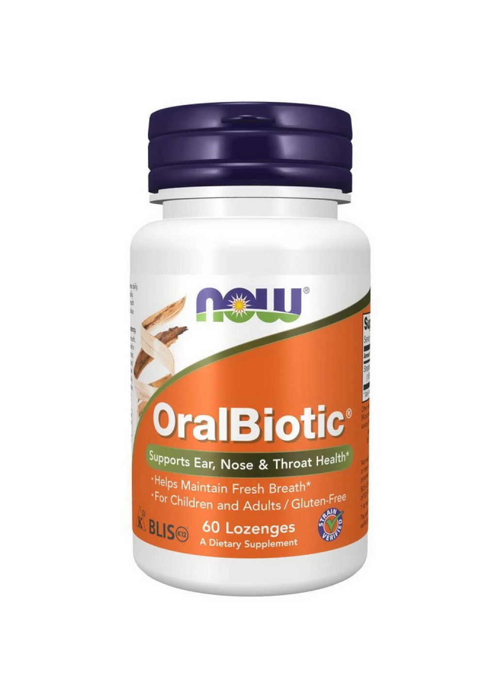 Добавка для підтримки здоров'я (вуха, горла, носа) Oralbiotic - 60 loz Now Foods (251462999)