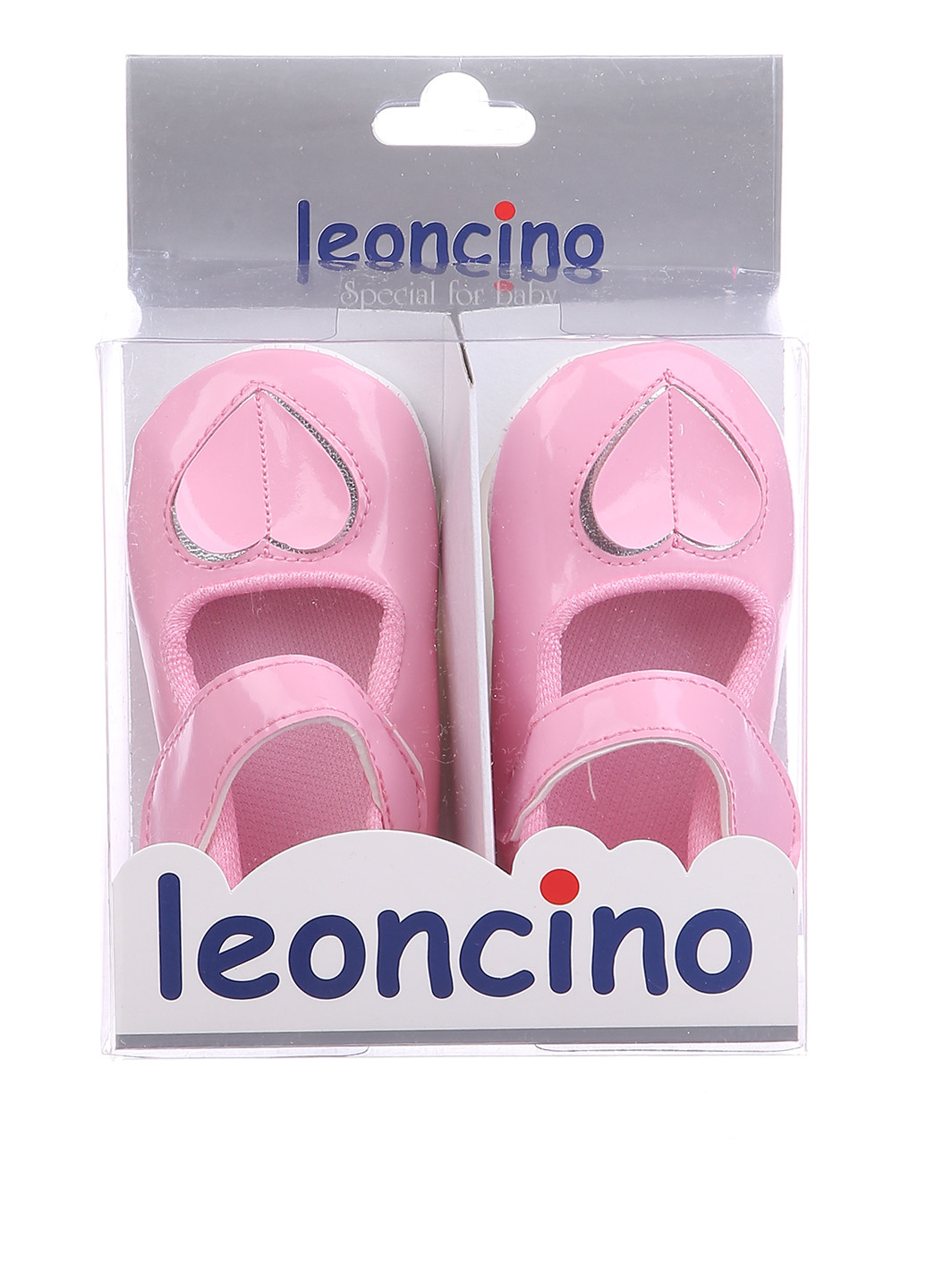 Розовые пинетки Leoncino с аппликацией