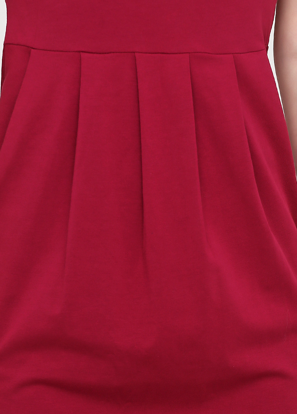 Бордовое кэжуал платье футляр Zalando однотонное