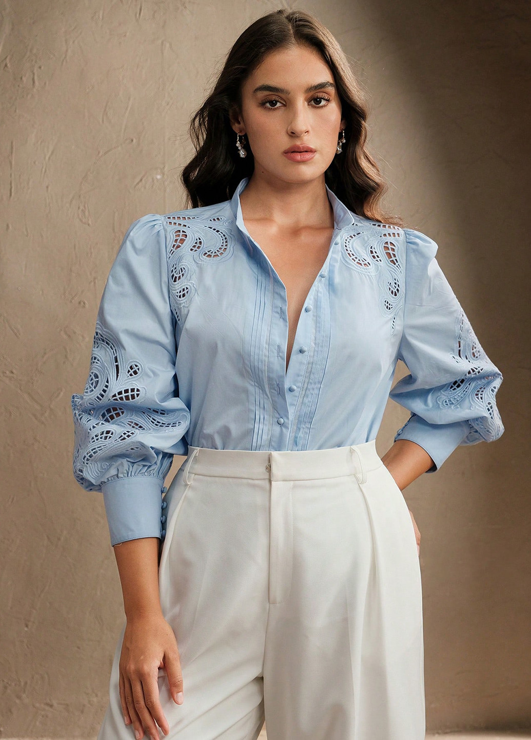 Голубая блуза SHEIN