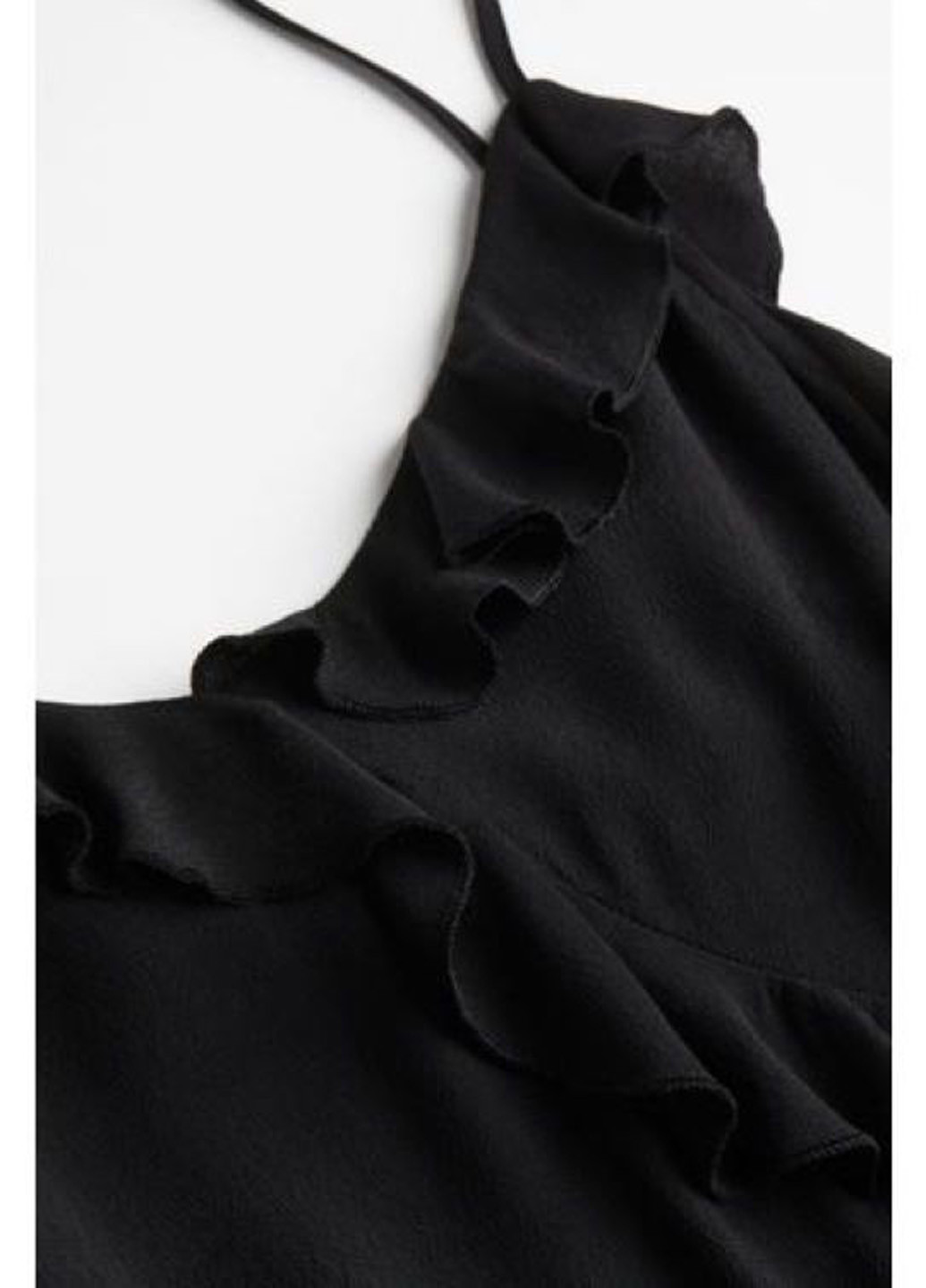 Черное коктейльное, кэжуал платье платье-комбинация H&M однотонное