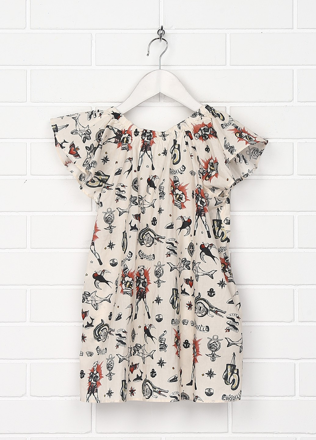Бежевое кэжуал платье H&M Studio с абстрактным узором