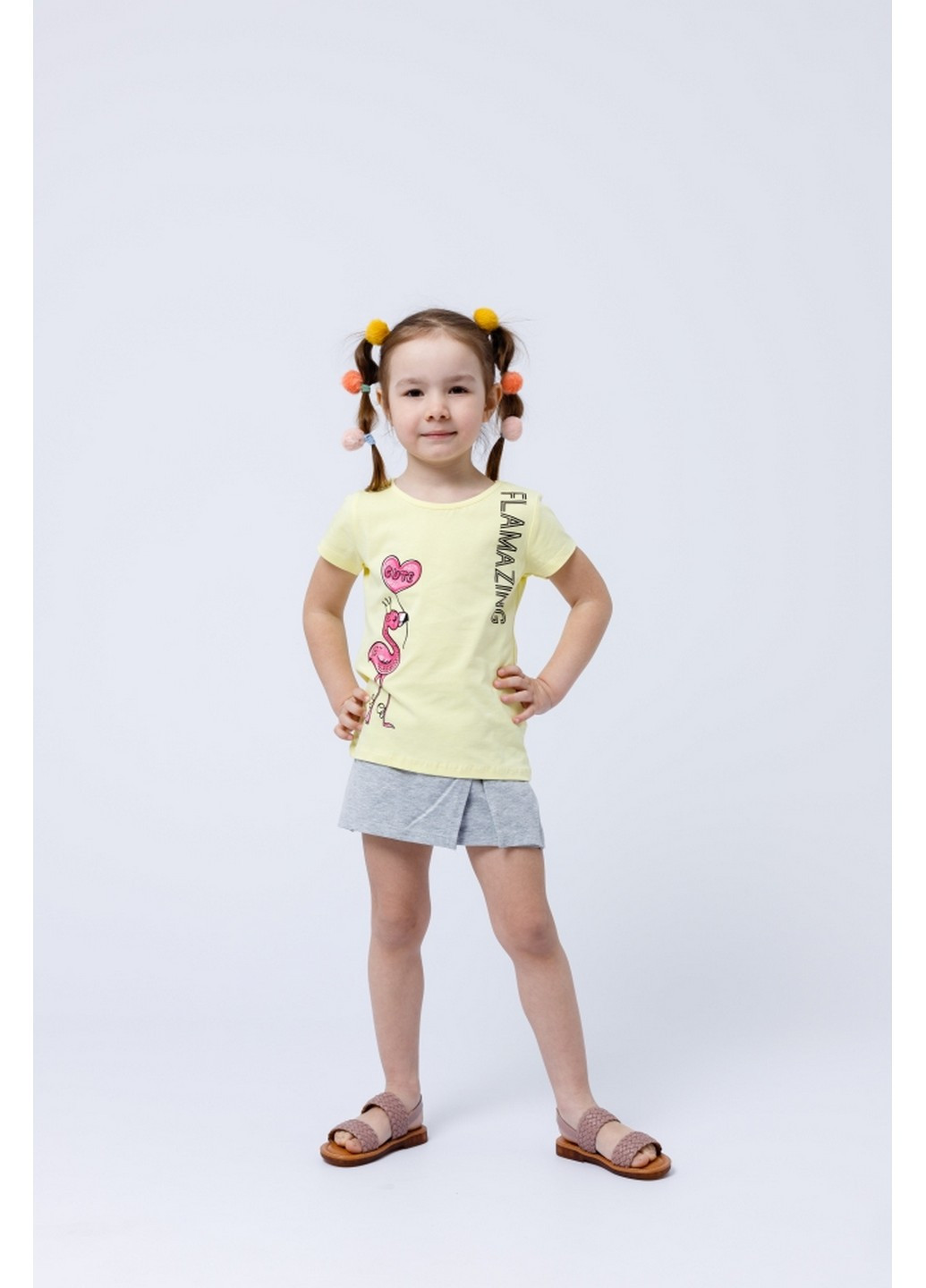 Жовта літня футболка для дівчинки Toontoy