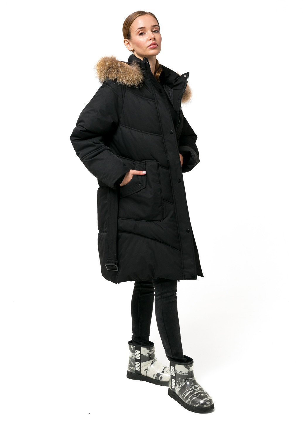 Черная зимняя куртка Icon