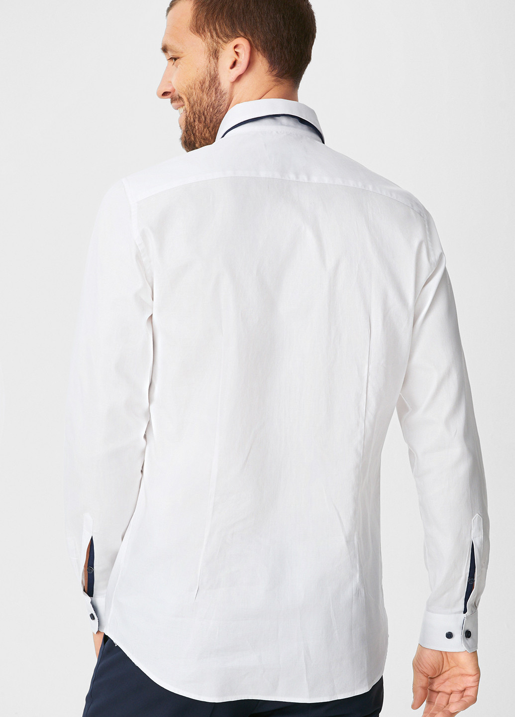 Белая кэжуал, классическая рубашка однотонная C&A