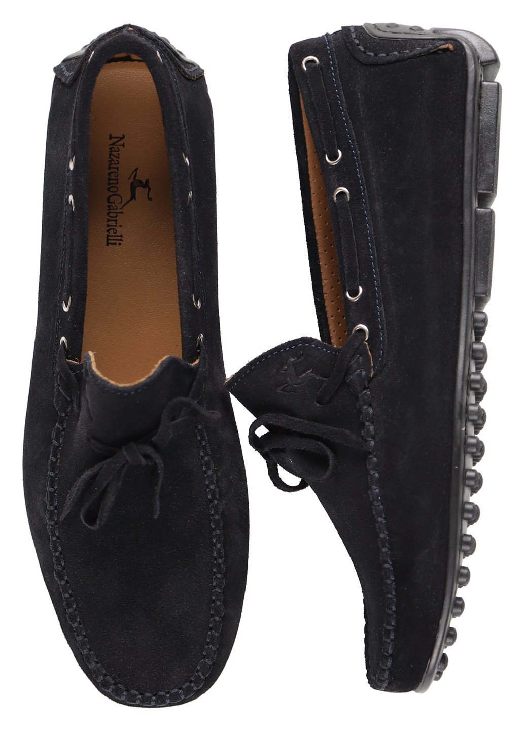 Темно-синие мокасины Nazarenogabrielli