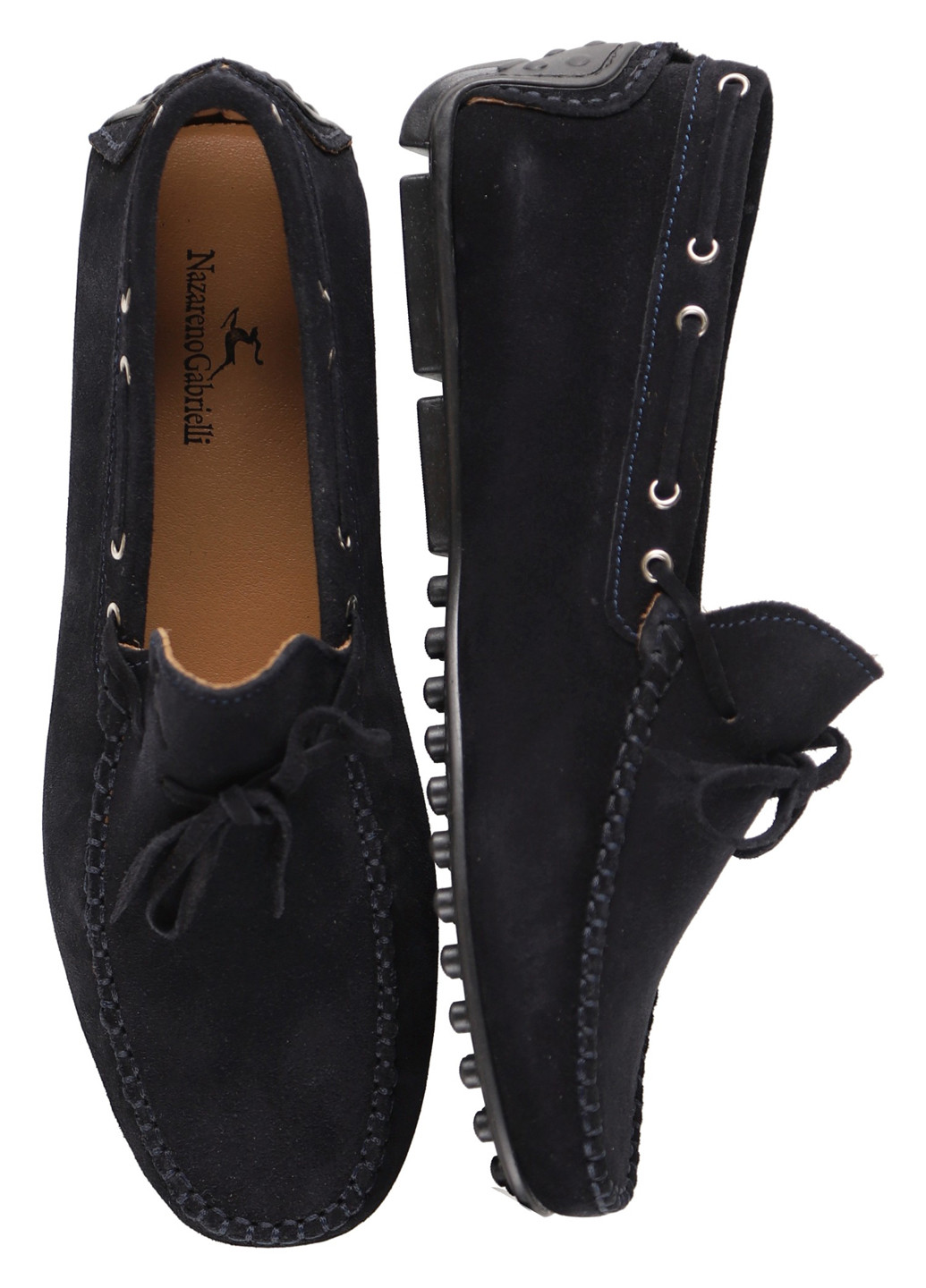 Темно-синие мокасины Nazarenogabrielli