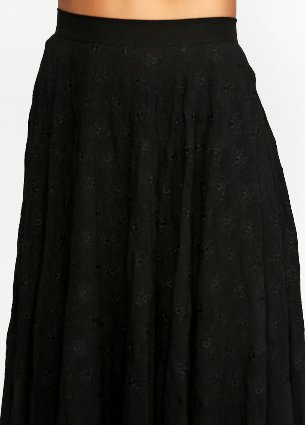 Черная кэжуал однотонная юбка Grazia Pi макси