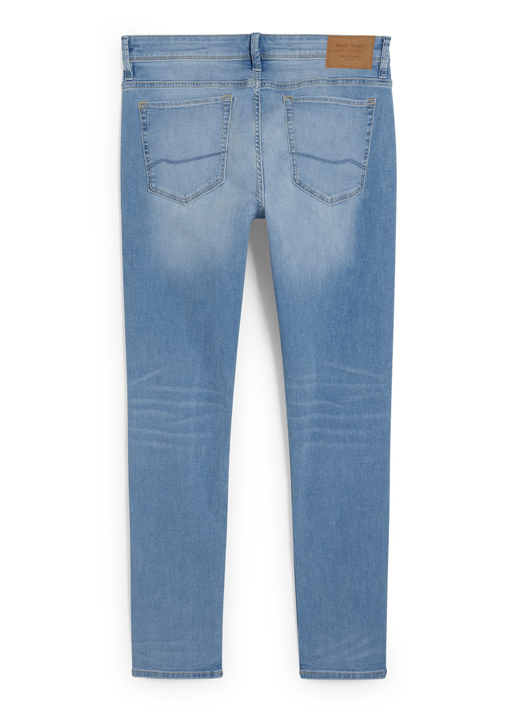 Голубые демисезонные зауженные джинсы C&A