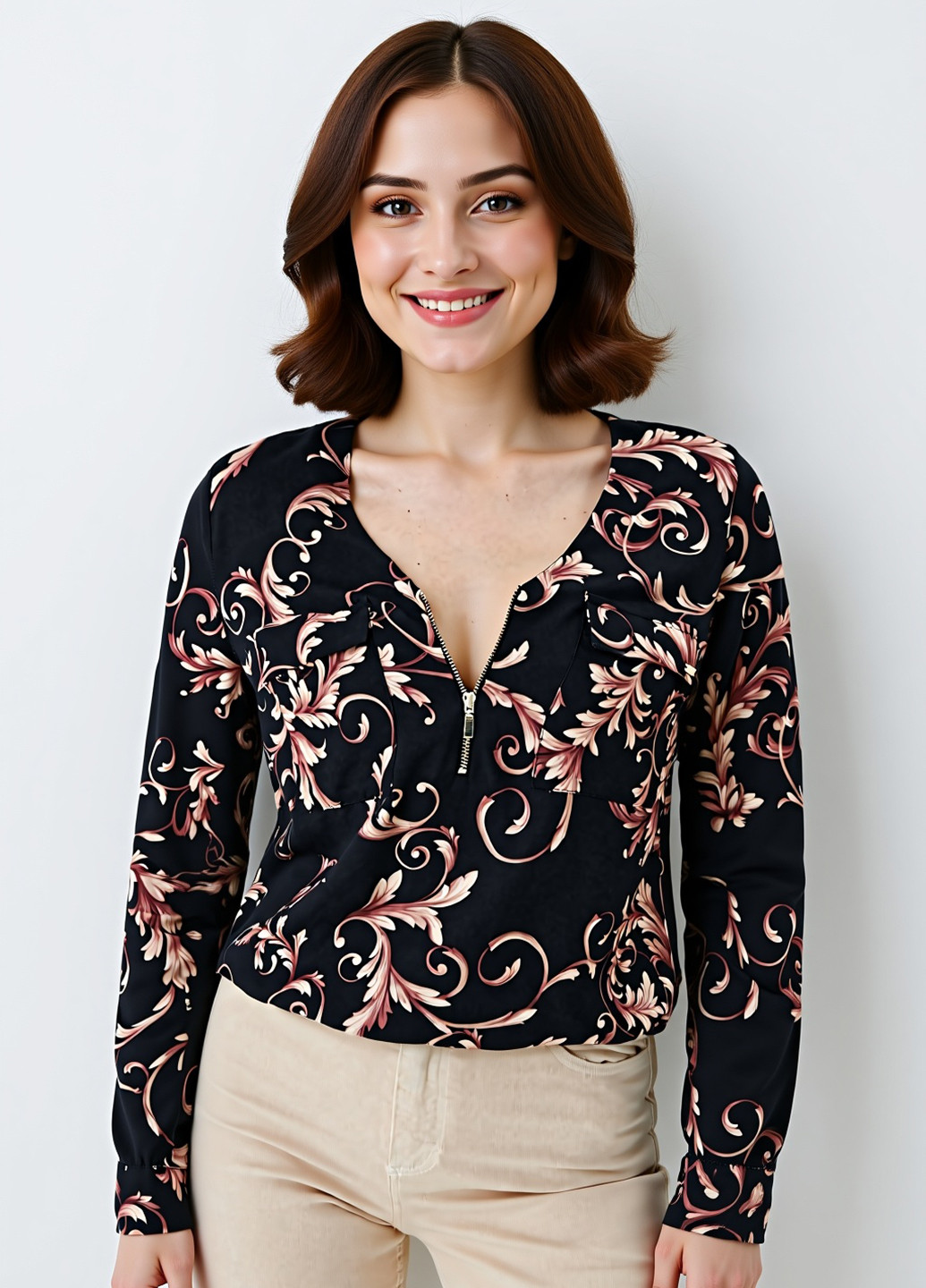 Чёрная блуза Mohito