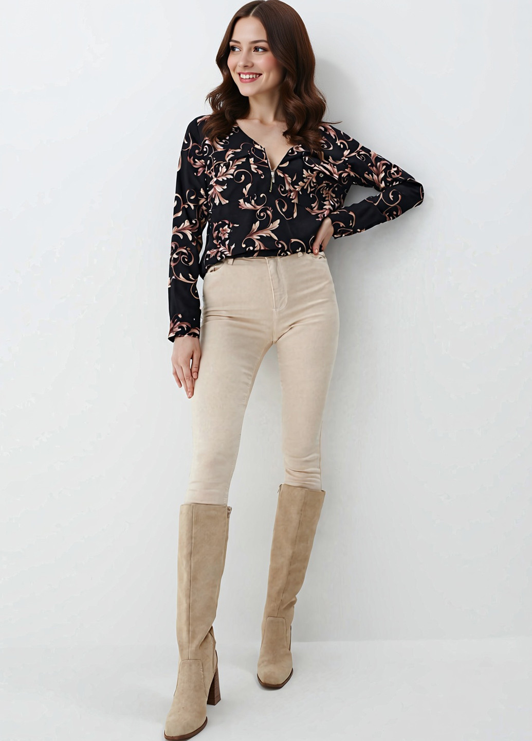 Чёрная блуза Mohito