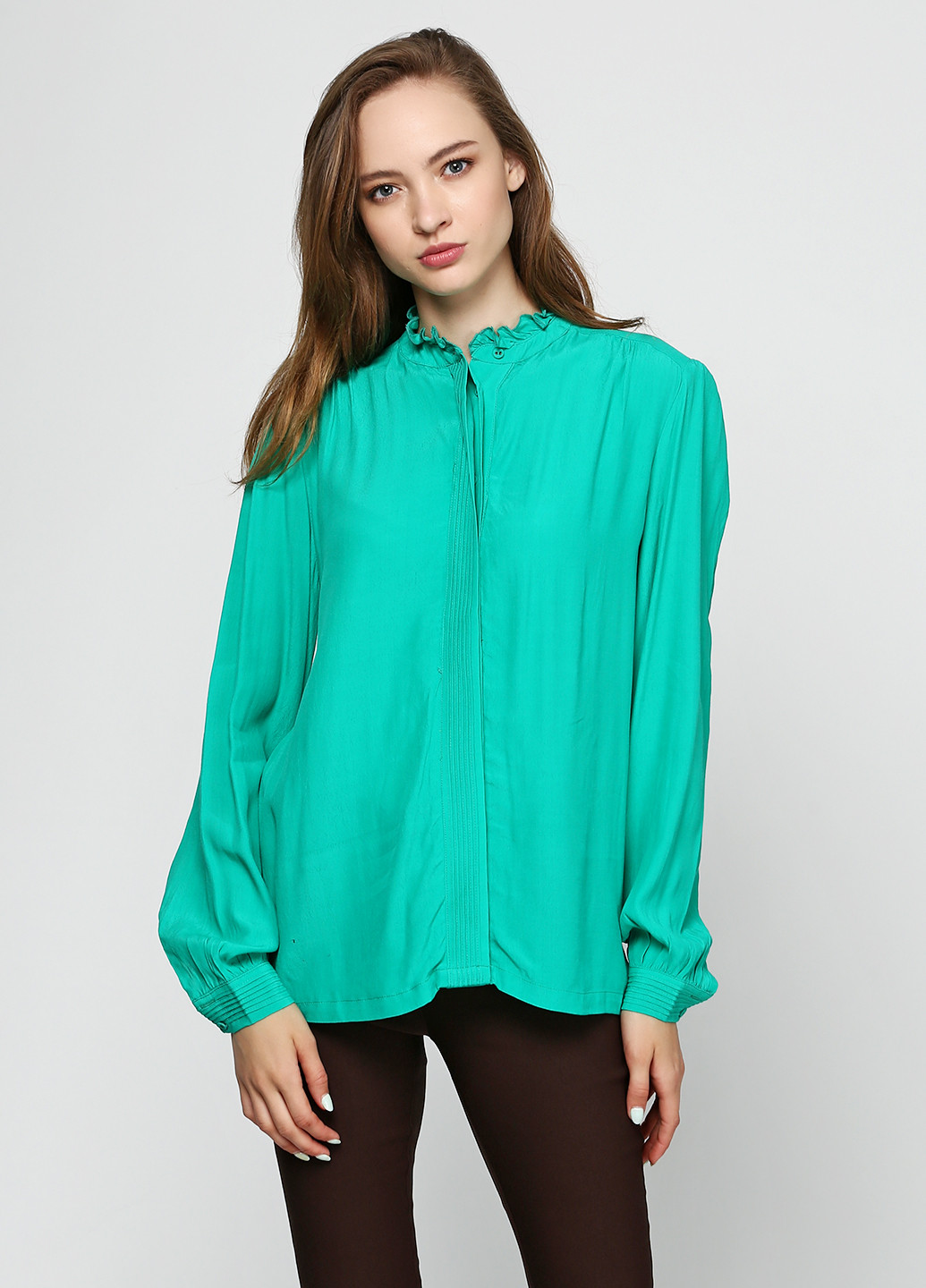 Зеленая демисезонная блуза Minus