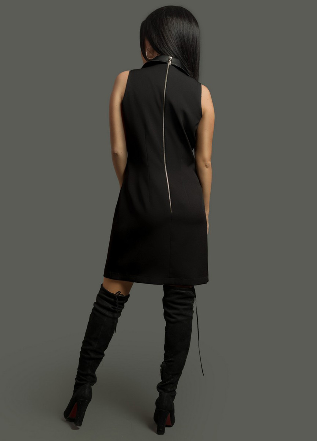 Черное коктейльное платье Modna Anka однотонное