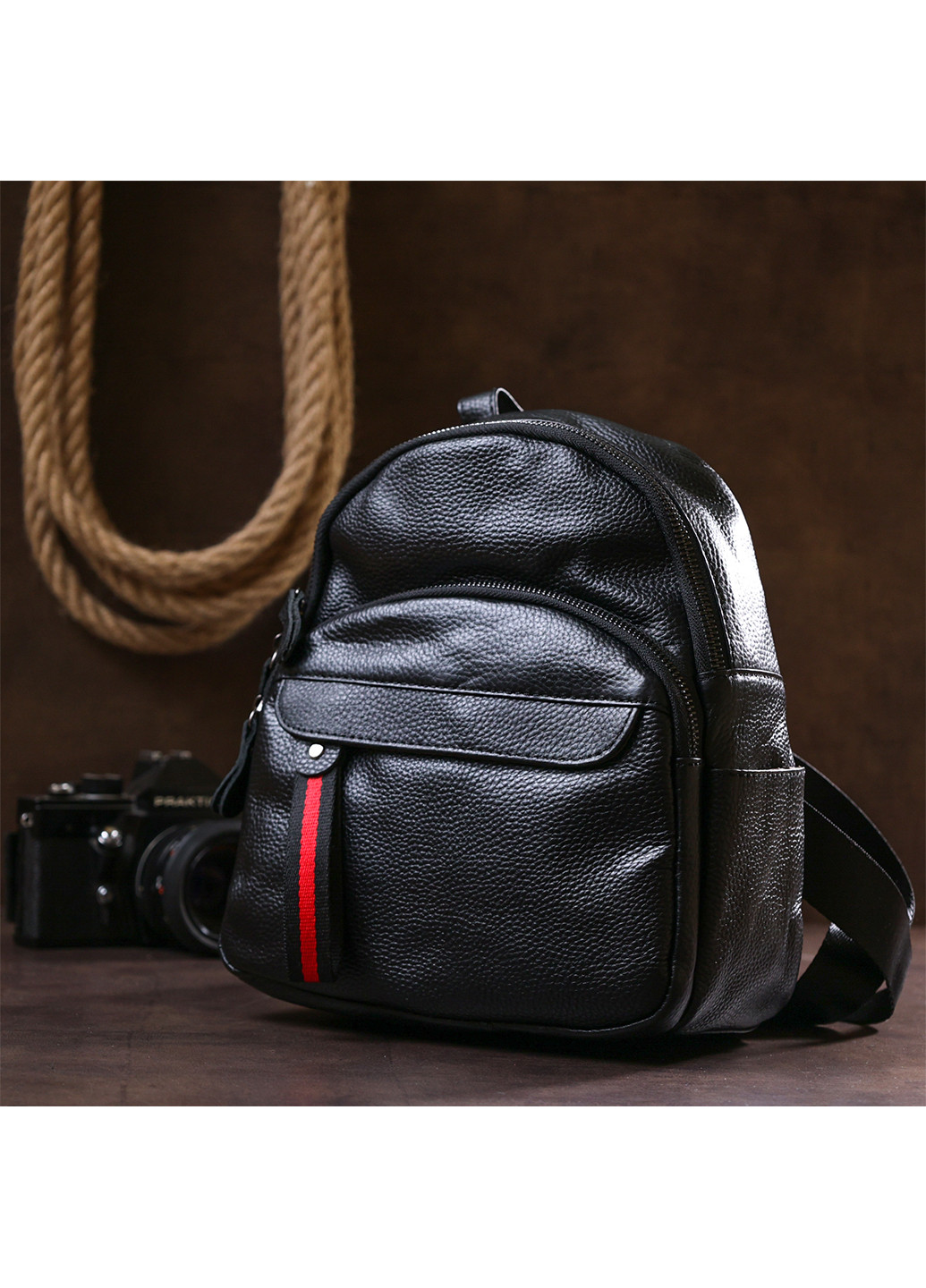 Жіночий шкіряний рюкзак 22х26х12 см Vintage (253491391)