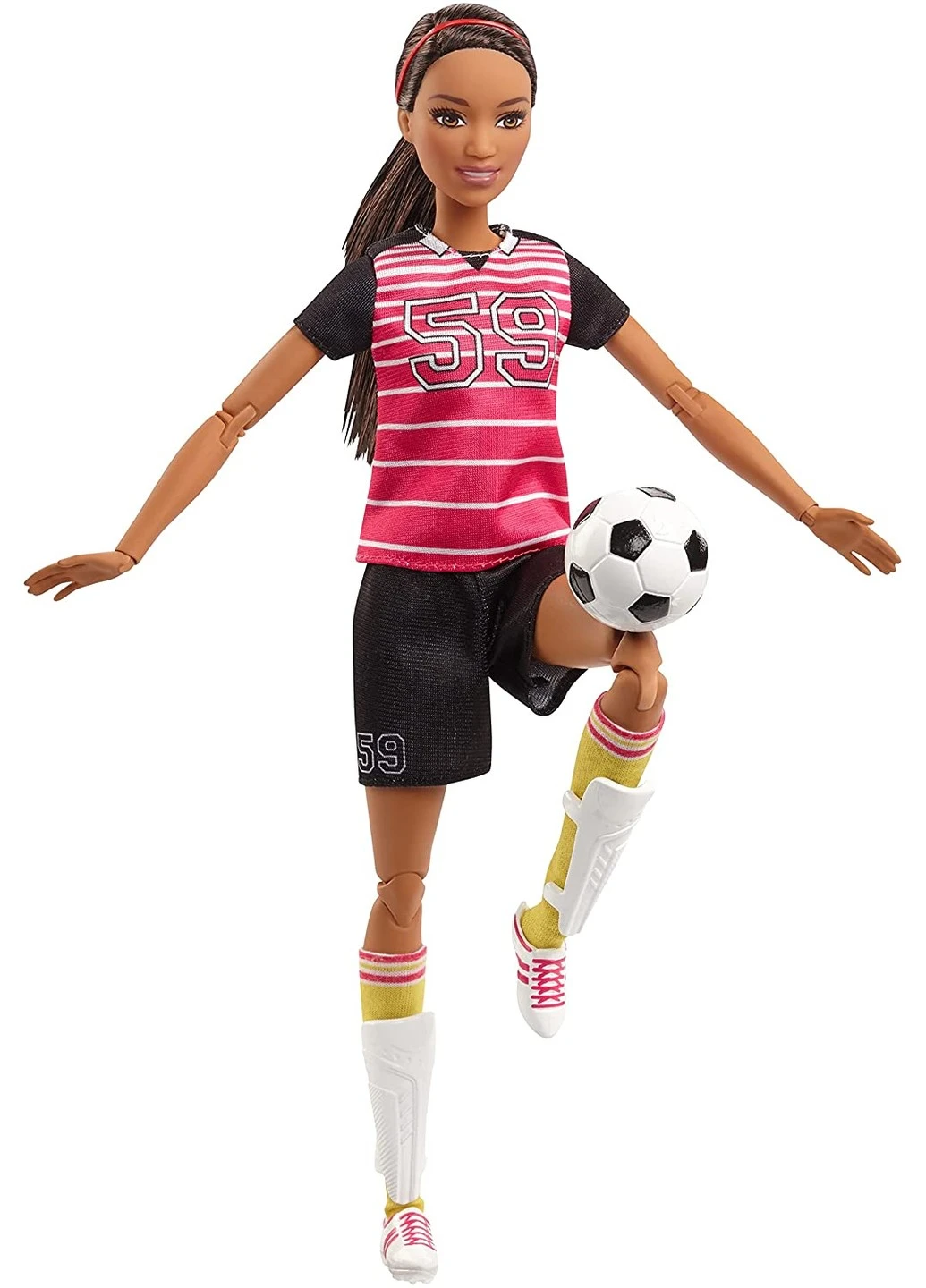 Кукла Barbie Made to Move Soccer Player Doll Барби Безграничные движения Футболистка Брюнетка (FCX82) Mattel (255665159)