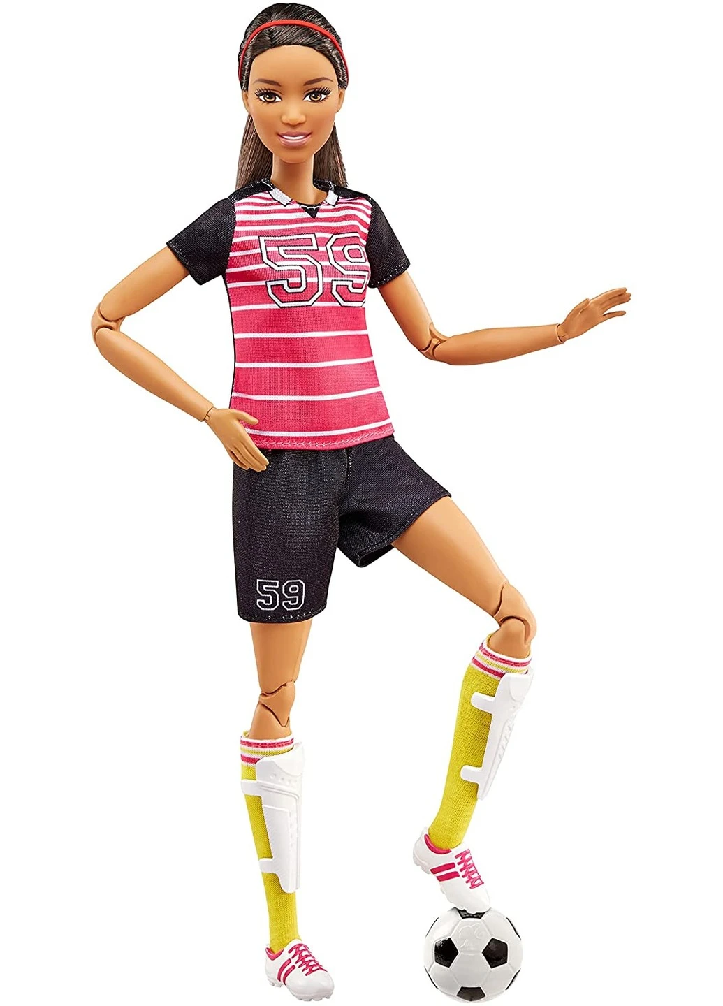 Кукла Barbie Made to Move Soccer Player Doll Барби Безграничные движения Футболистка Брюнетка (FCX82) Mattel (255665159)