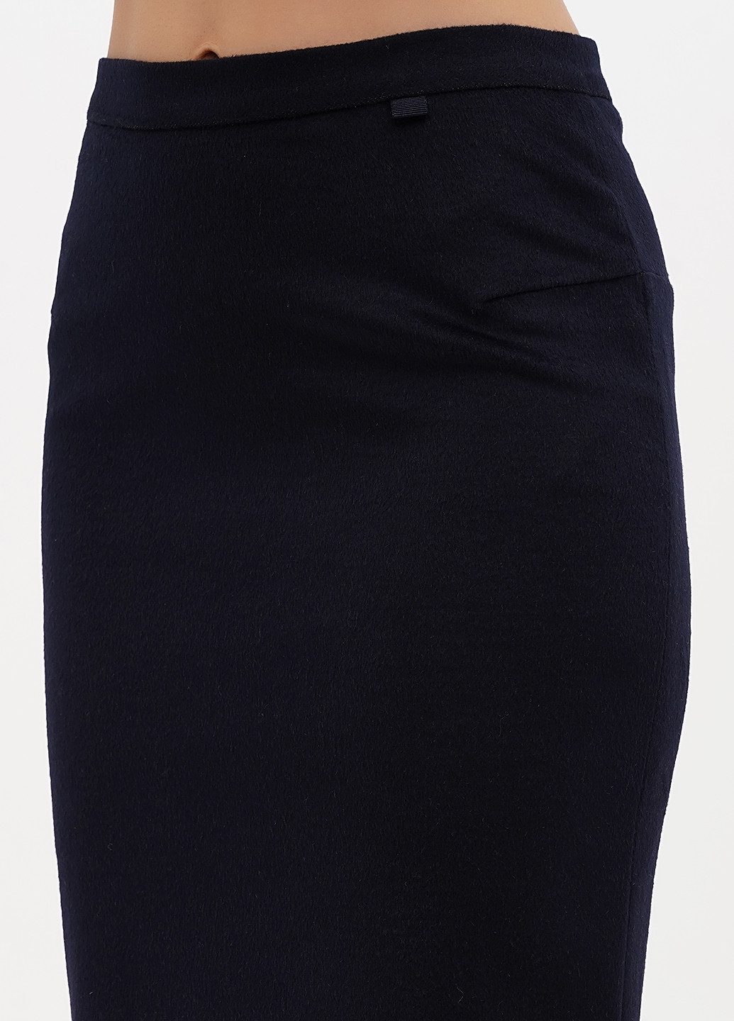 Темно-синяя кэжуал однотонная юбка Sassofono карандаш