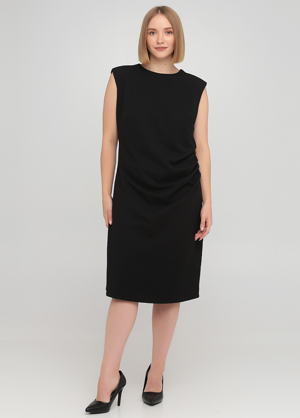 Чорна ділова сукня футляр H&M однотонна