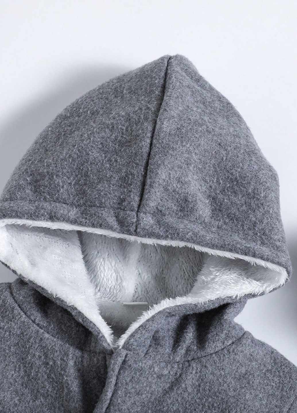 Сірне демісезонне Пальто пальто-сорочка SHEIN