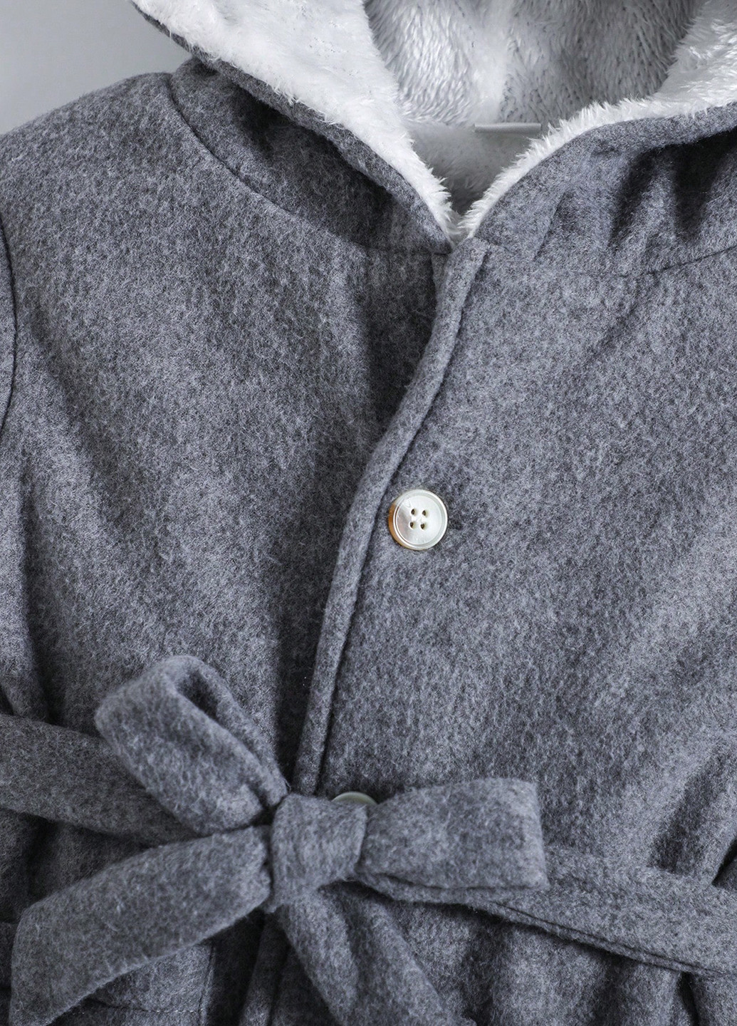 Сірне демісезонне Пальто пальто-сорочка SHEIN