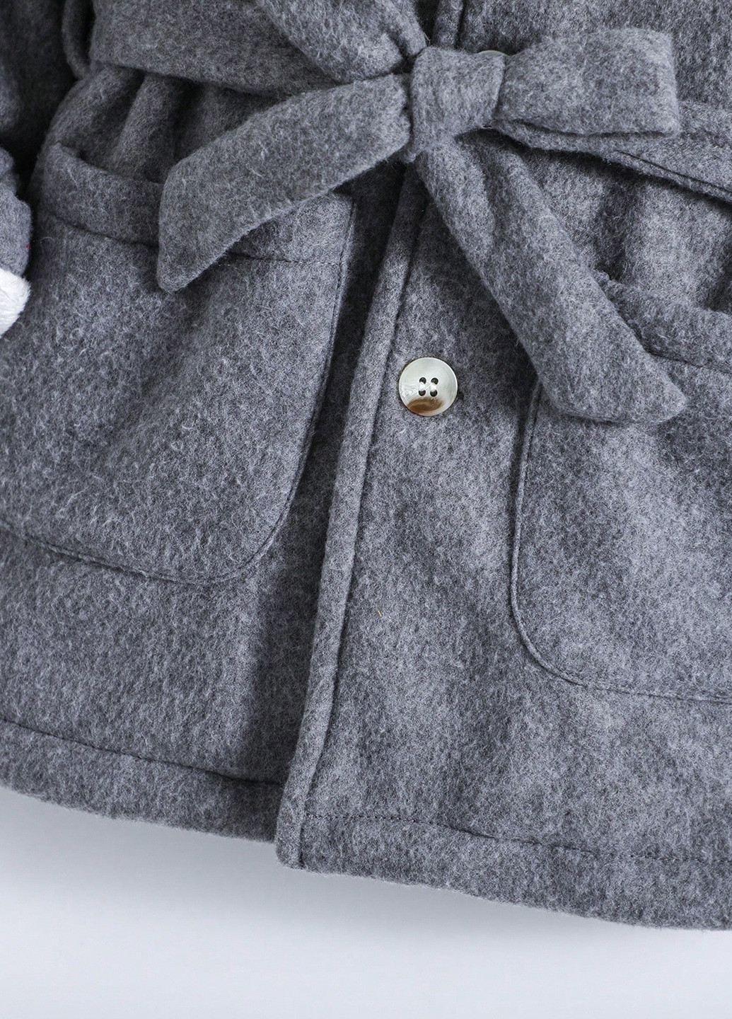 Сірне демісезонне Пальто пальто-сорочка SHEIN