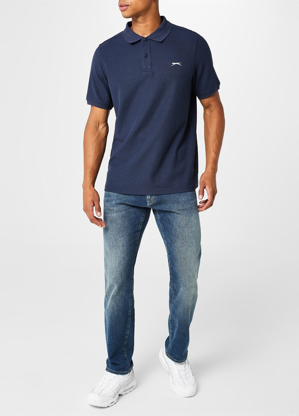 Темно-синяя футболка-поло для мужчин Slazenger меланжевая